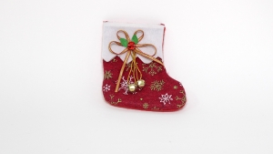 Chaussette de Noël petite (vert et rouge)