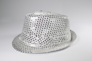 Chapeau Chic Paillettes (Argent)
