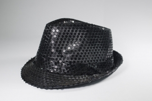 Chapeau Chic Paillettes (Noir)