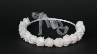 couronne de fleurs bouton de rose (blanc)
