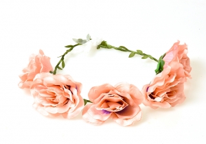 couronne de fleurs (saumonées)