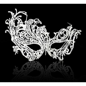 Masque Dentelle Tissu Blanc