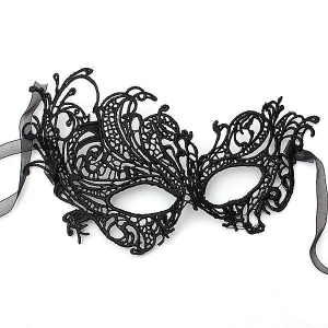 Masque Dentelle Tissu Noir