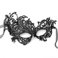 Masque Dentelle Tissu Noir