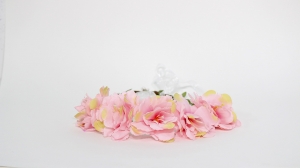 Couronne de fleurs (rose et jaune)