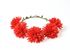 couronne de fleurs Dhalia (rouge)